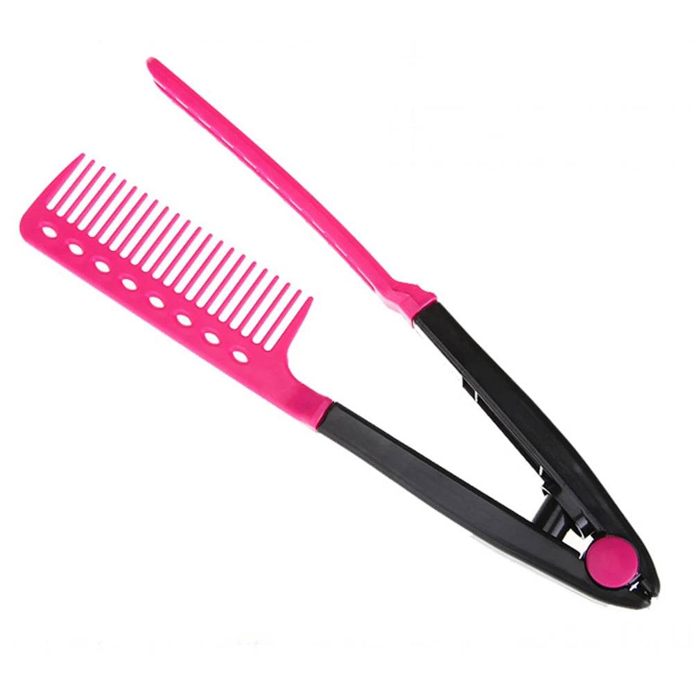 Portable DIY Salon Flat Iron Hair Straightener V Comb Hairdressing Styling Tool Hair Brush Anti-static Hair Combs Hair Care