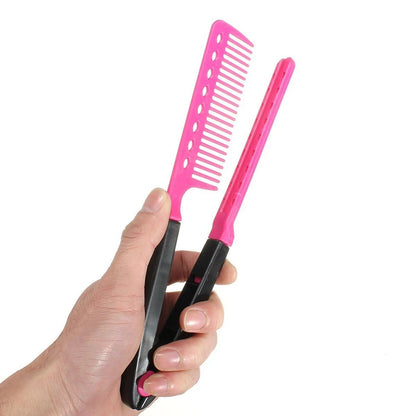 Portable DIY Salon Flat Iron Hair Straightener V Comb Hairdressing Styling Tool Hair Brush Anti-static Hair Combs Hair Care