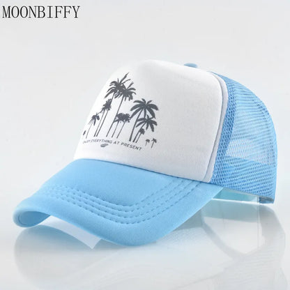 Trees Mesh Baseball Cap Summer Outdoor Snapback Sport Hats for Men Women Fashion Trucker Caps Hip Hop Skateboard Casquette