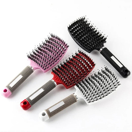 Hair Brush Hair Comb Detangling Hair Brush Bristle&Nylon Women Wet Massage Comb Curly Hairdressing Salon Styling Tools