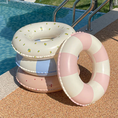 Thickened Swimming Ring for Children, Beach Water Sports, Swim Ring, Adult Cherry Floating Ring, Swimming Pool Lifebuoy, Summer