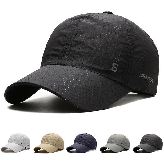 Men Women Mesh Moisture-Waging Quick Dry Baseball Cap Male Summer Female Originality Adjustable Breathable Sun Visor Fishing Hat